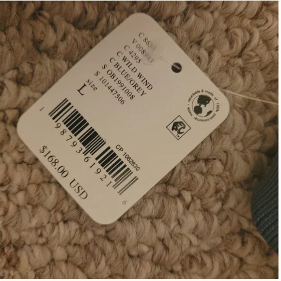 Free People NWT Movement Fleece Sweatshirt 1/2 Zipper Pullover Blue Grey size L - Picture 5 of 5